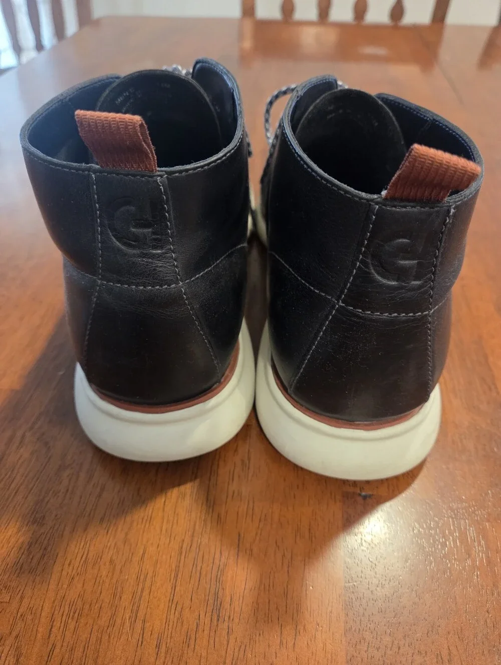 Cole Haan 2.Zerogrand Chukka Boots Men’s 12 Black Leather Lace-Up Casual Comfort